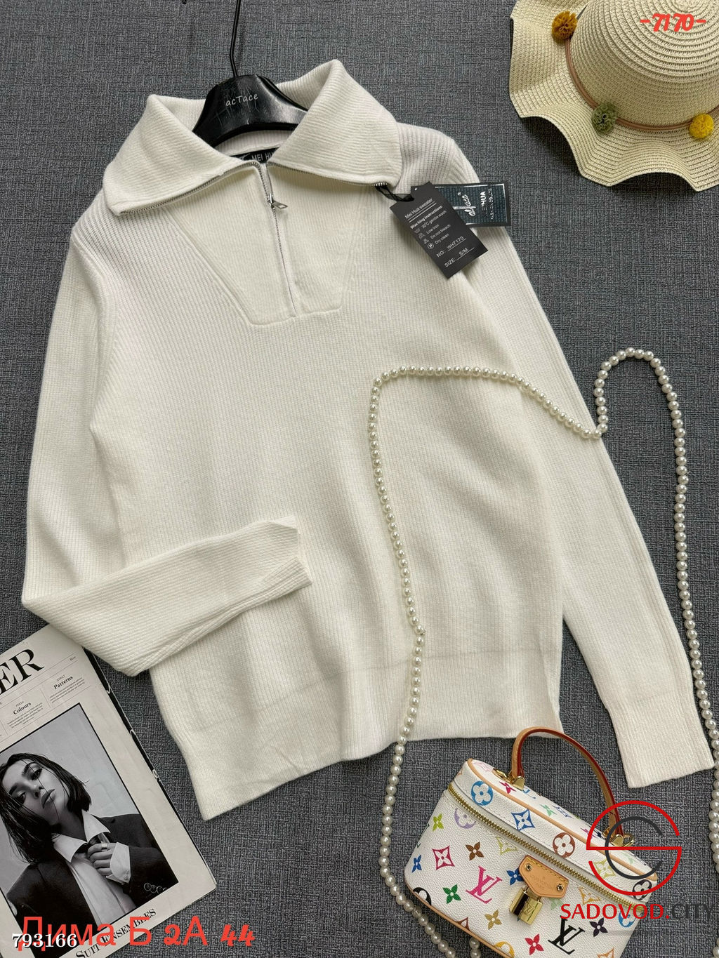 Кофта на молнии с воротником - Bruno фото 7