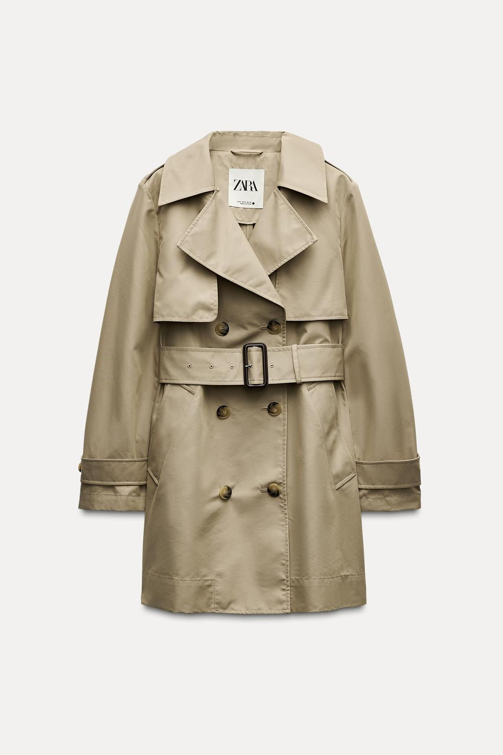 MIDI TRENCH COAT WITH BELT ZW COLLECTION - Zara фото 4
