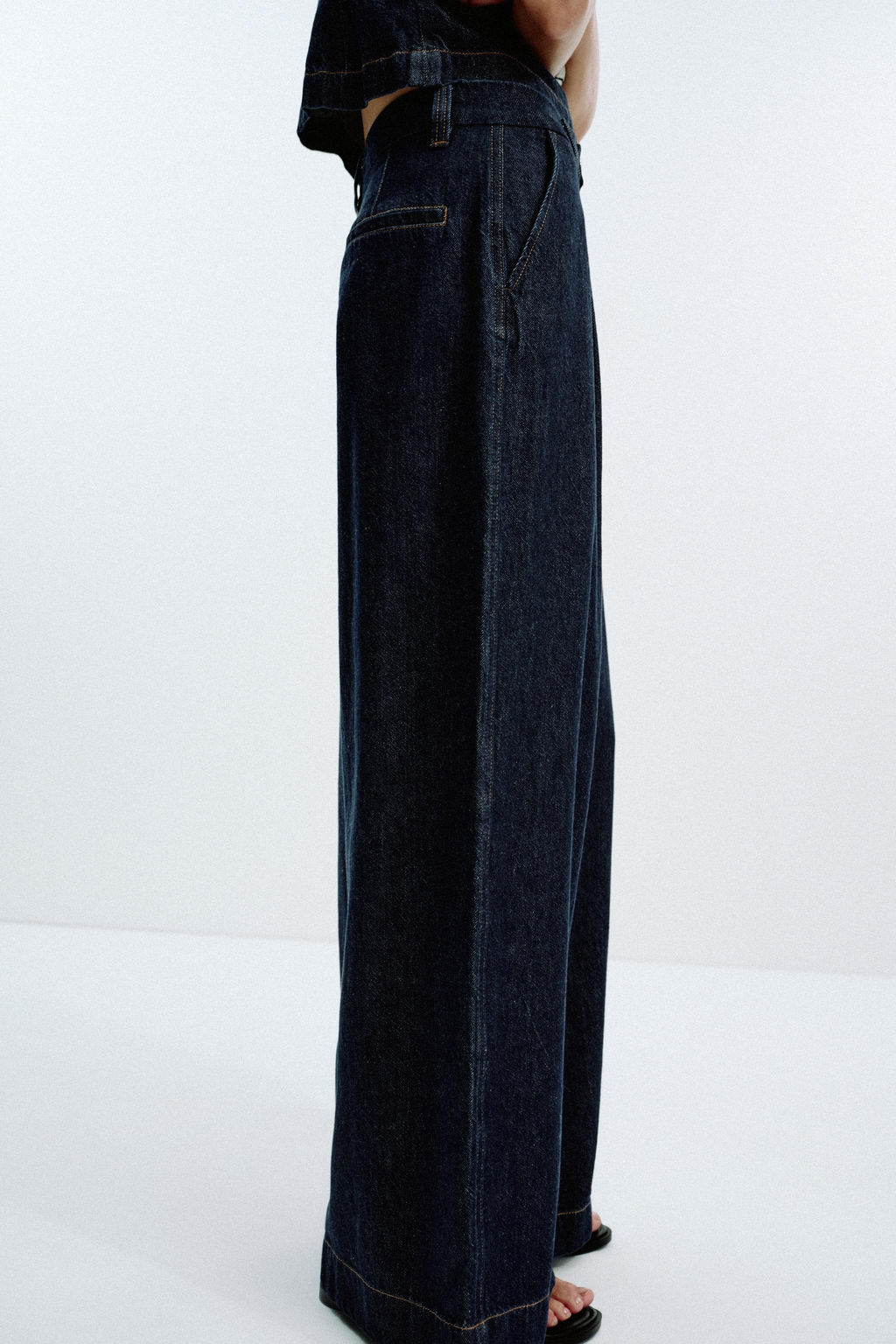 Z1975 WIDE-LEG MID-WAIST JEANS - Zara фото 8