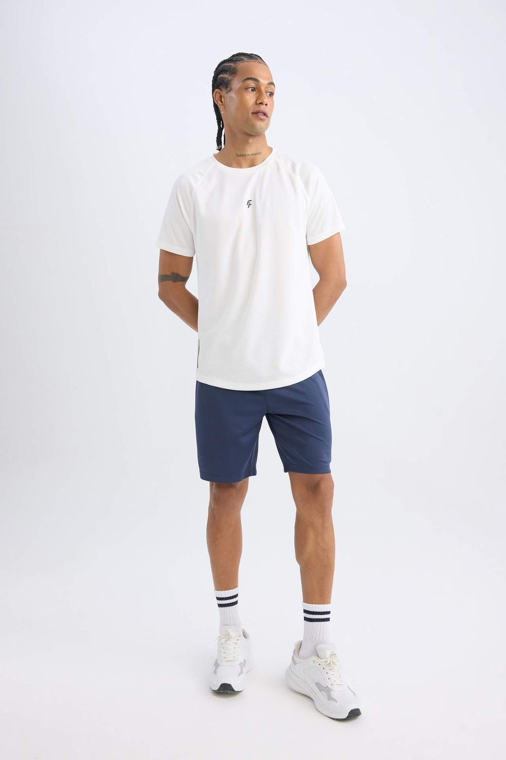 DeFactoFit Slim Fit Dar Kesim Sporcu Standart Paca Sort  фото 2