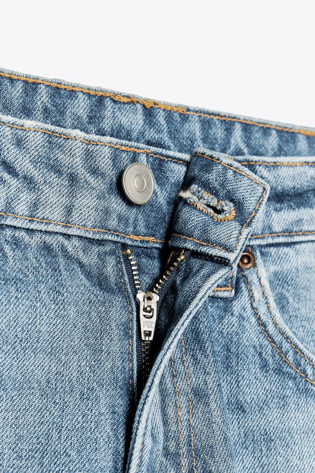 TRF RIPPED MID-WAIST JEANS - Zara фото 7