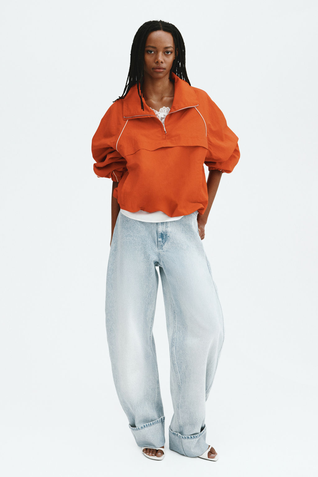 Barrel Leg Regular Waist Jeans - H&m фото 3
