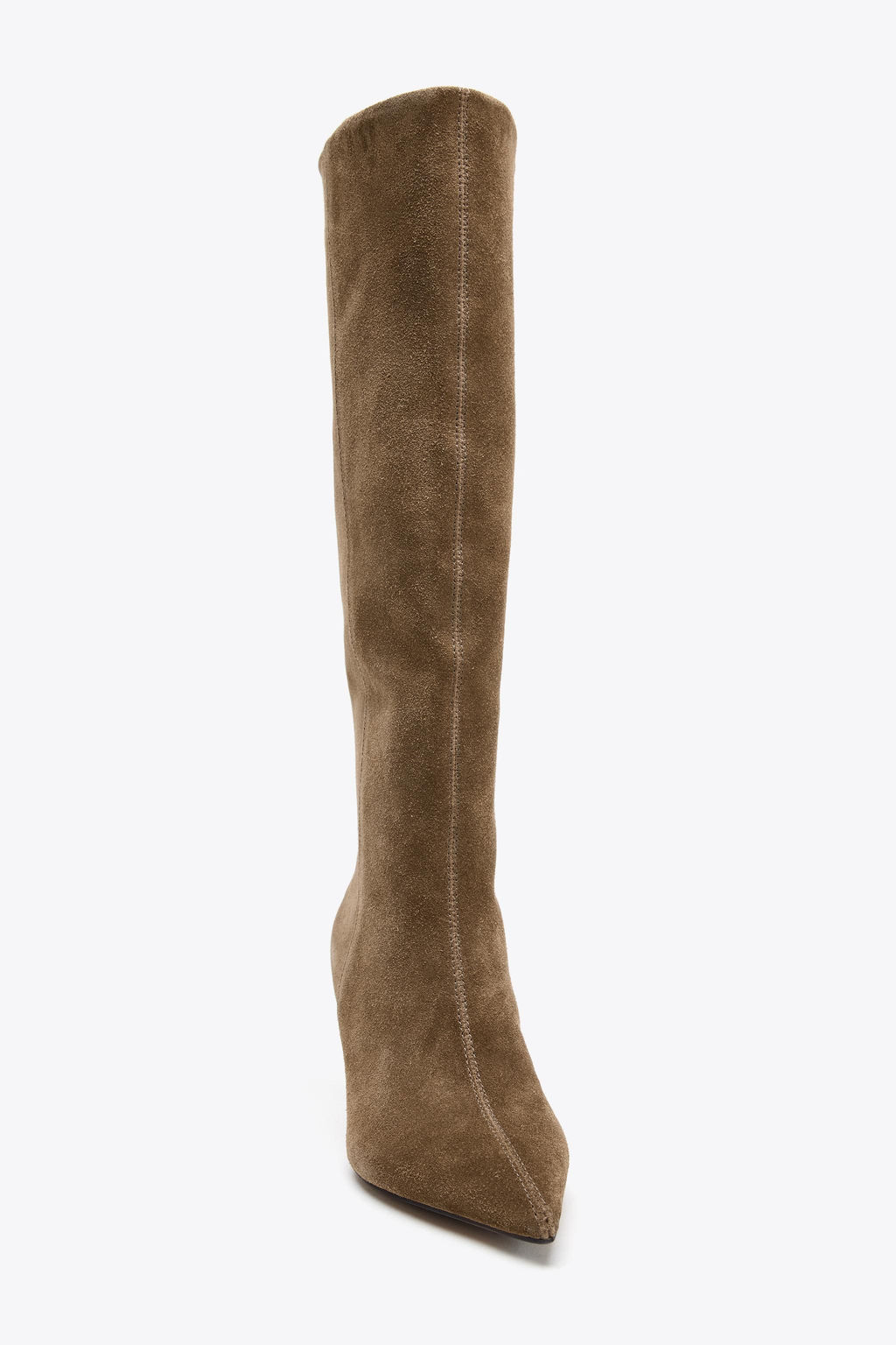SPLIT SUEDE STILETTO HEEL BOOTS - Zara фото 6