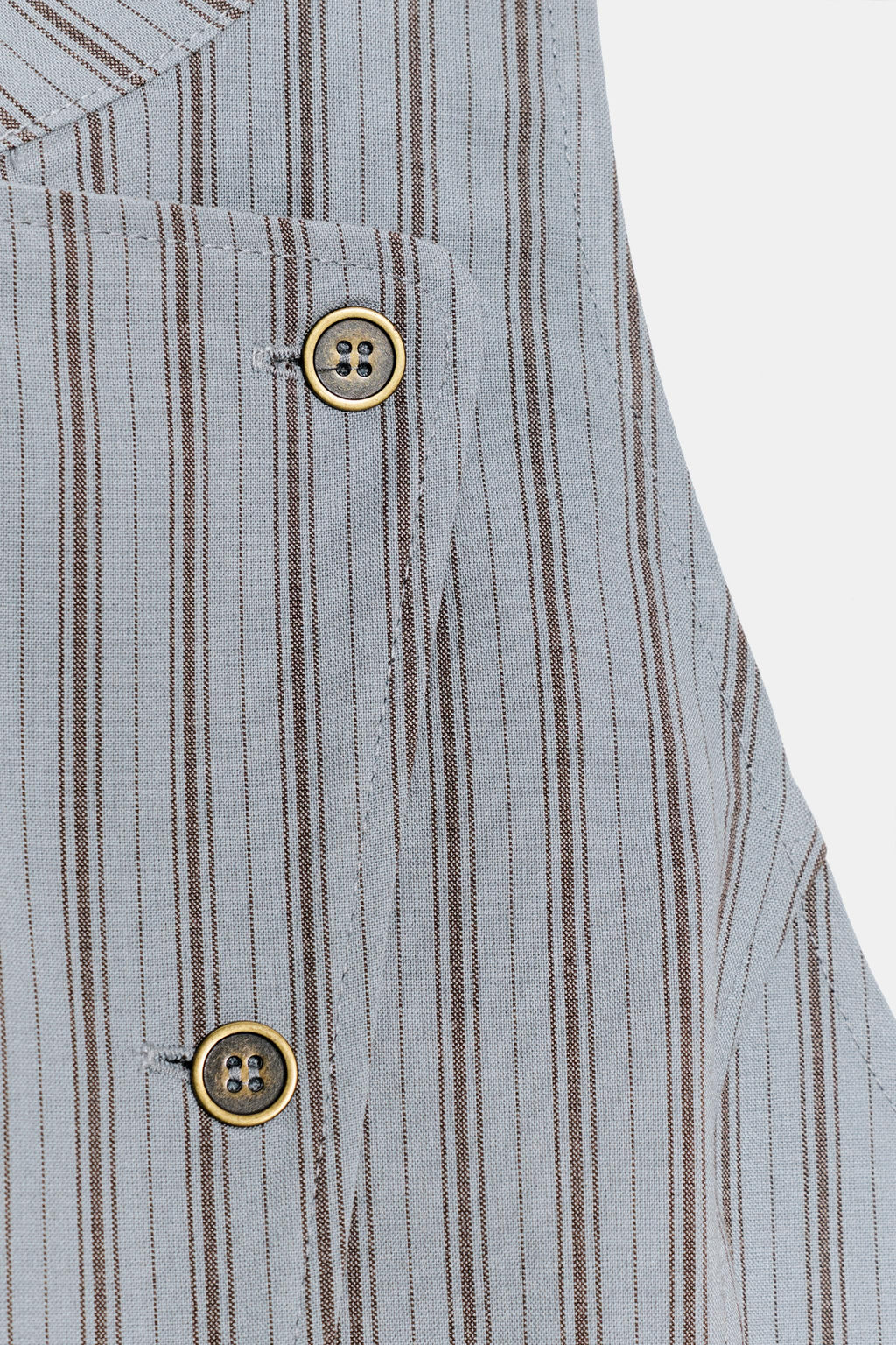 CHALECO CRUZADO RAYAS / Azul / Gris - Zara фото 8