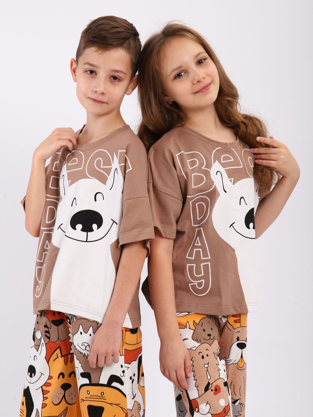 Пижама "Друзья" бежевый