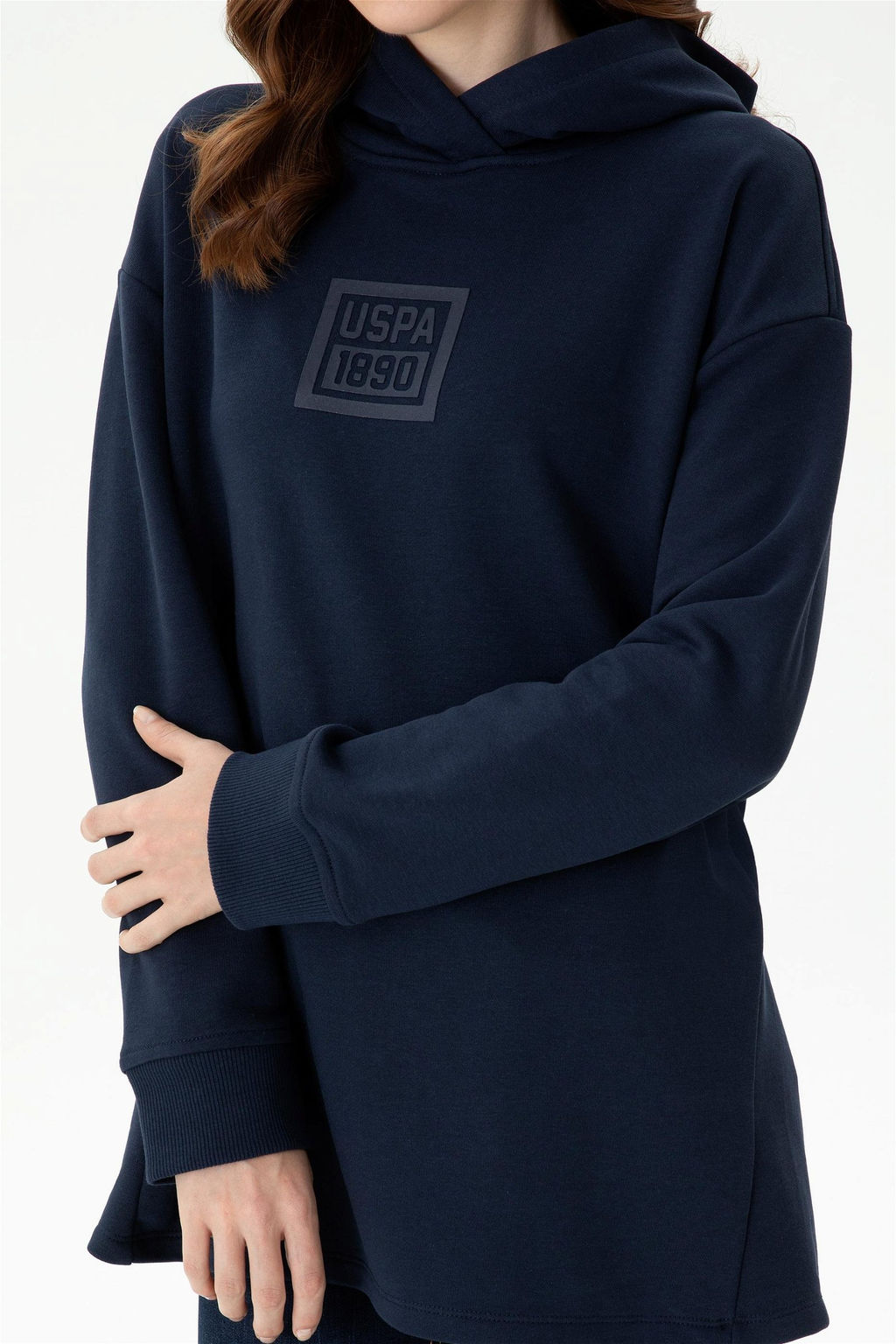 Женская темно-синяя толстовка с капюшоном Неожиданная скидка в корзине - U.s. polo assn фото 6