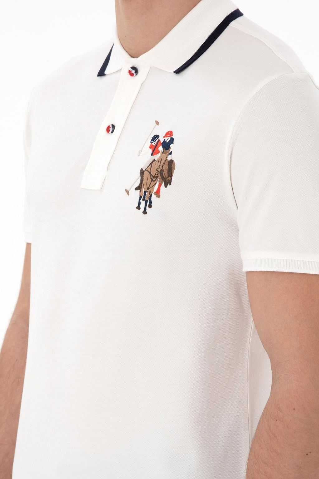 Erkek Slim Fit Polo Yaka Beyaz Basic Ti__rt Sepette S_rpriz _ndirim - U.s. polo assn фото 7