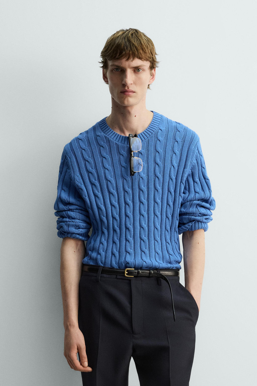 TEXTURED CABLE-KNIT JUMPER - Zara фото 10