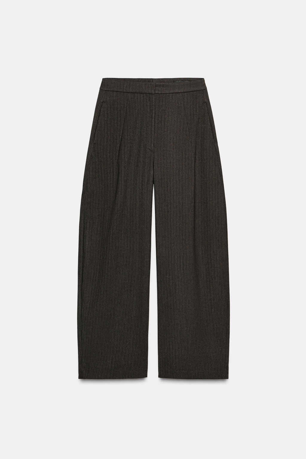ZW COLLECTION HERRINGBONE BALLOON TROUSERS - Zara фото 7