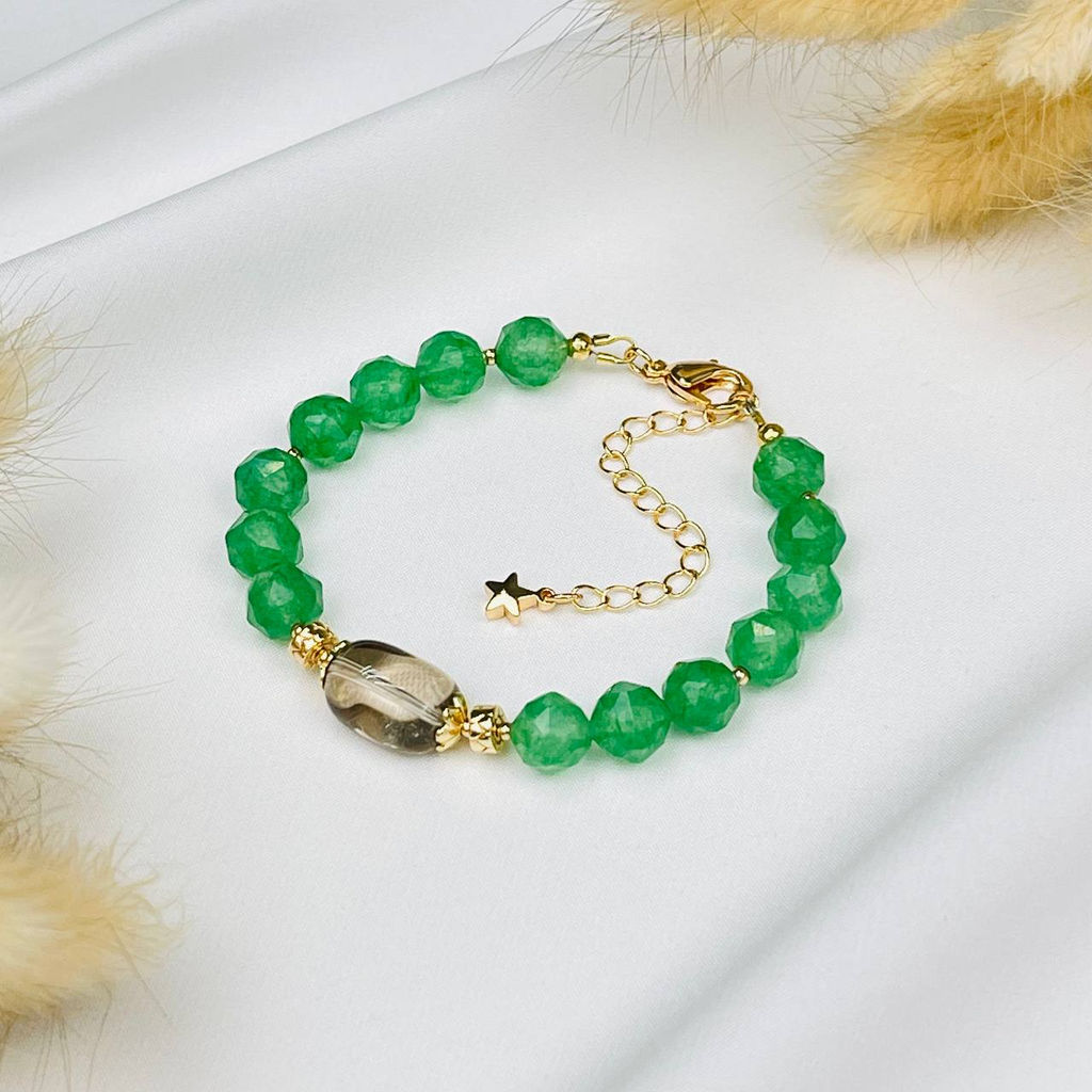 Браслет из Кварца и Раухтопаза - Радуга самоцветов фото 2