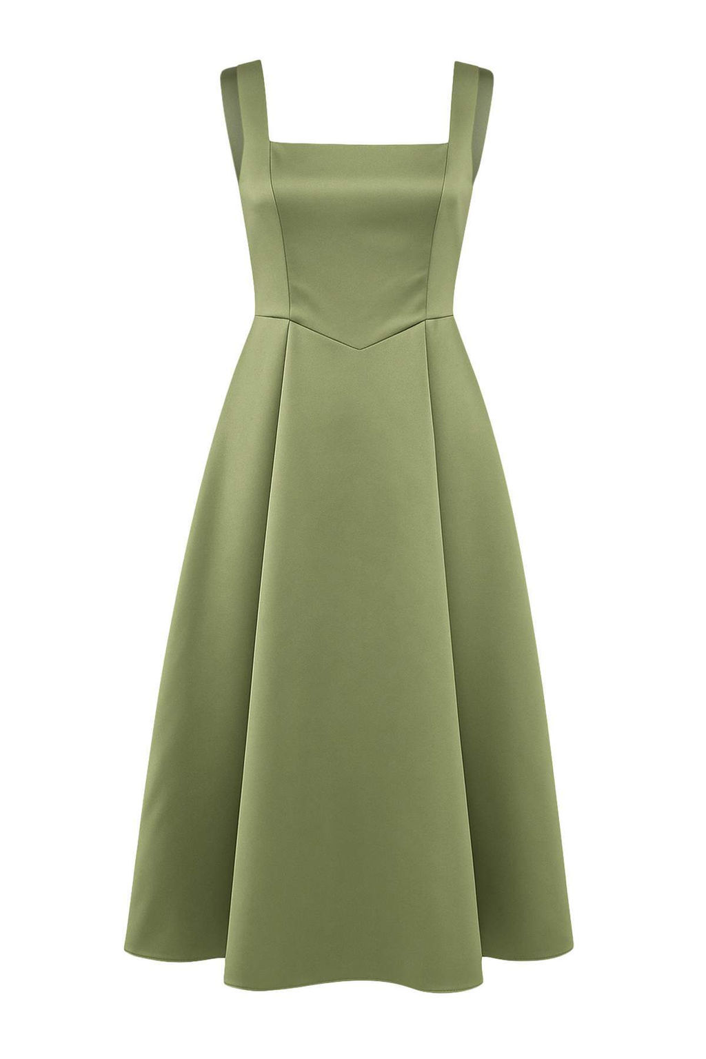 Yag Yesil A-Kesim Saten Dokuma S?k Abiye Gece Mezuniyet Elbisesi TPRAW25EL00040