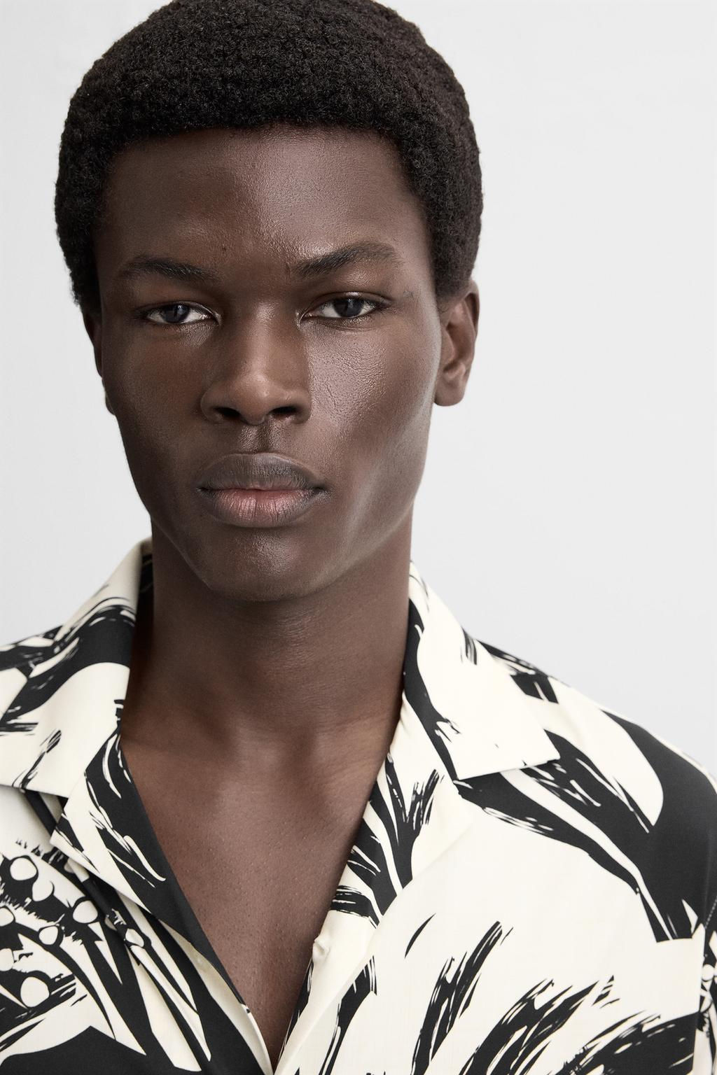 ABSTRACT PRINT STRETCH SHIRT - Zara фото 5