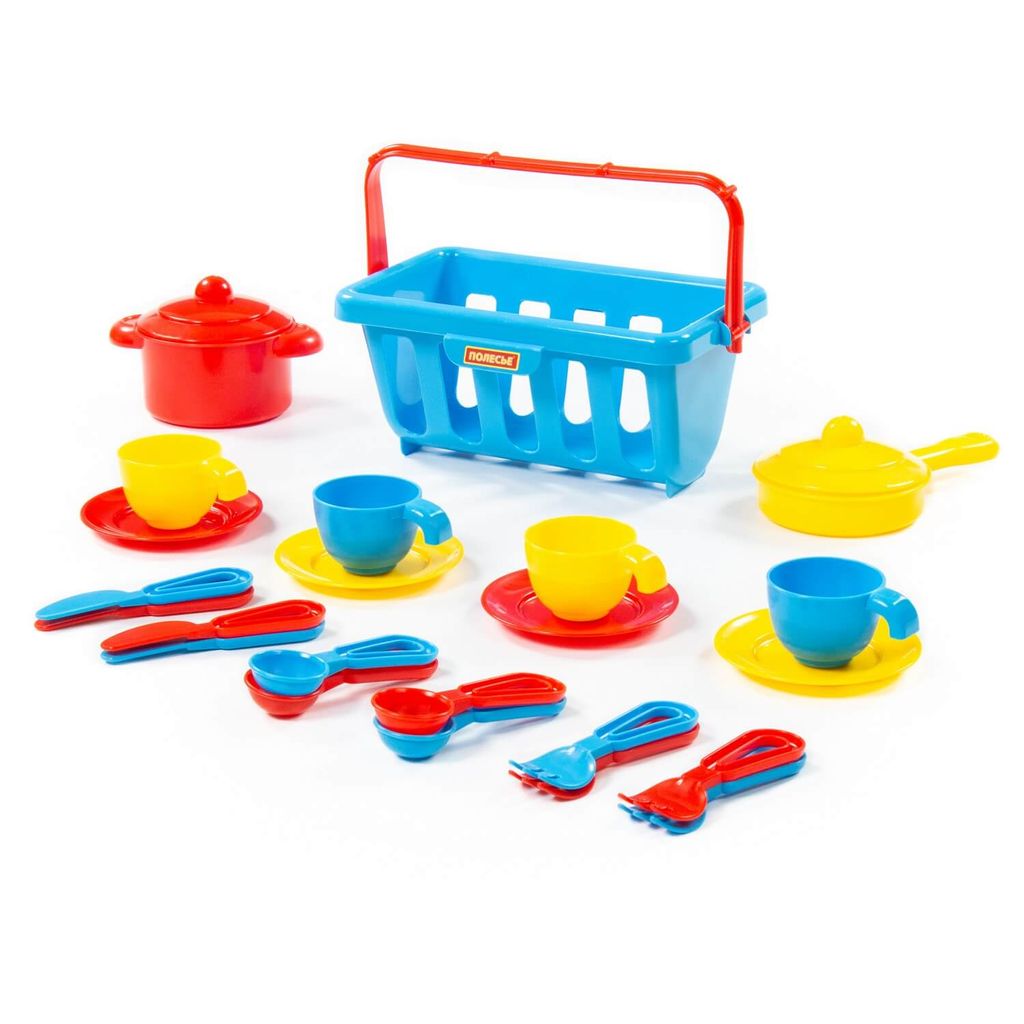 Набор детской посуды TOP chef с корзинкой №2 на 4 персоны (в сеточке) - Полесье фото 8