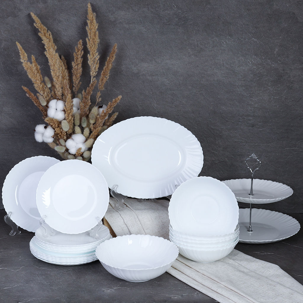 Столовый набор 21 предмет с блюдом с вазой для фруктов А / 20/758578120 ТП Белый /уп 2/ - Галеонтрейд фото 4