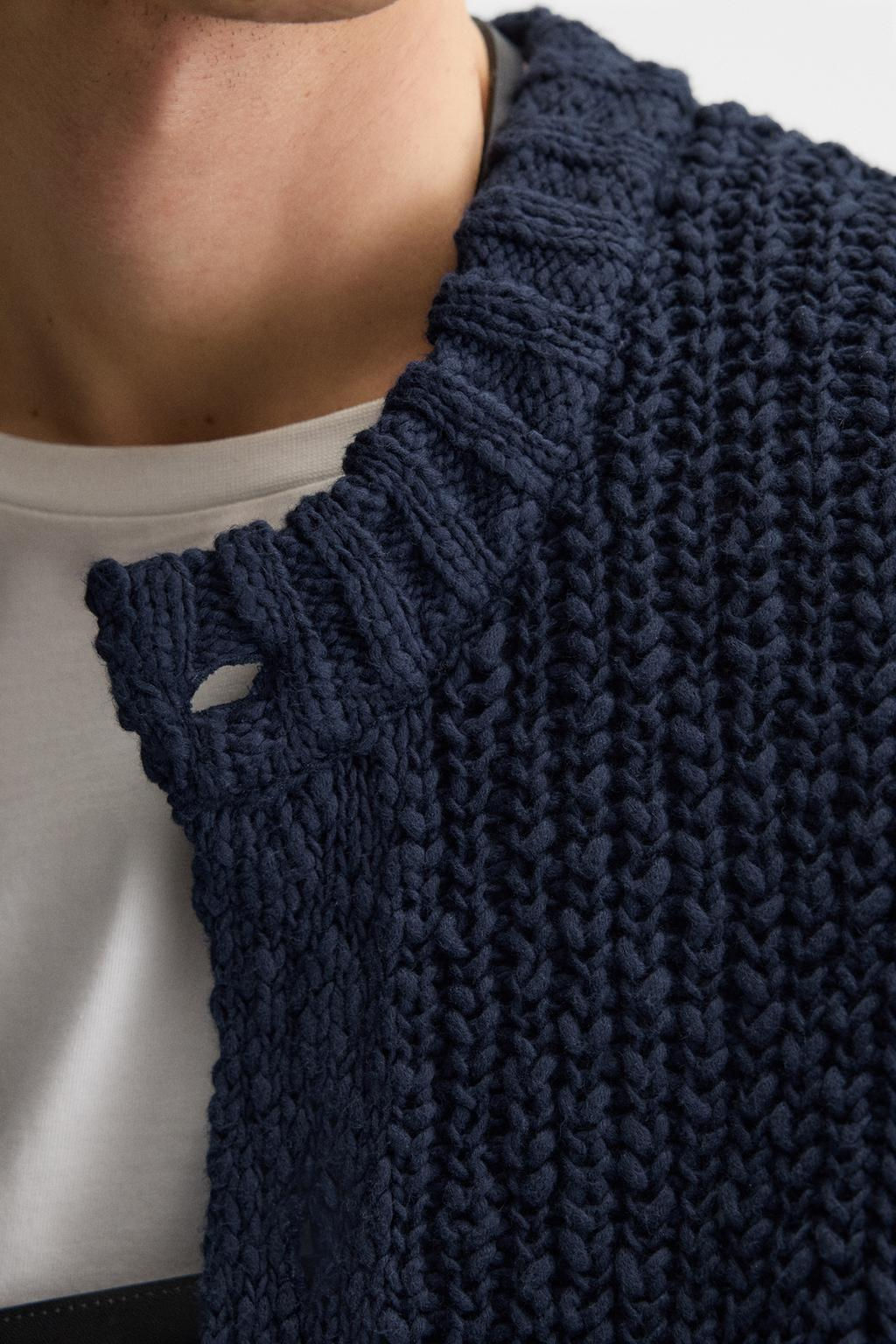 TEXTURED COTTON CARDIGAN - Zara фото 5