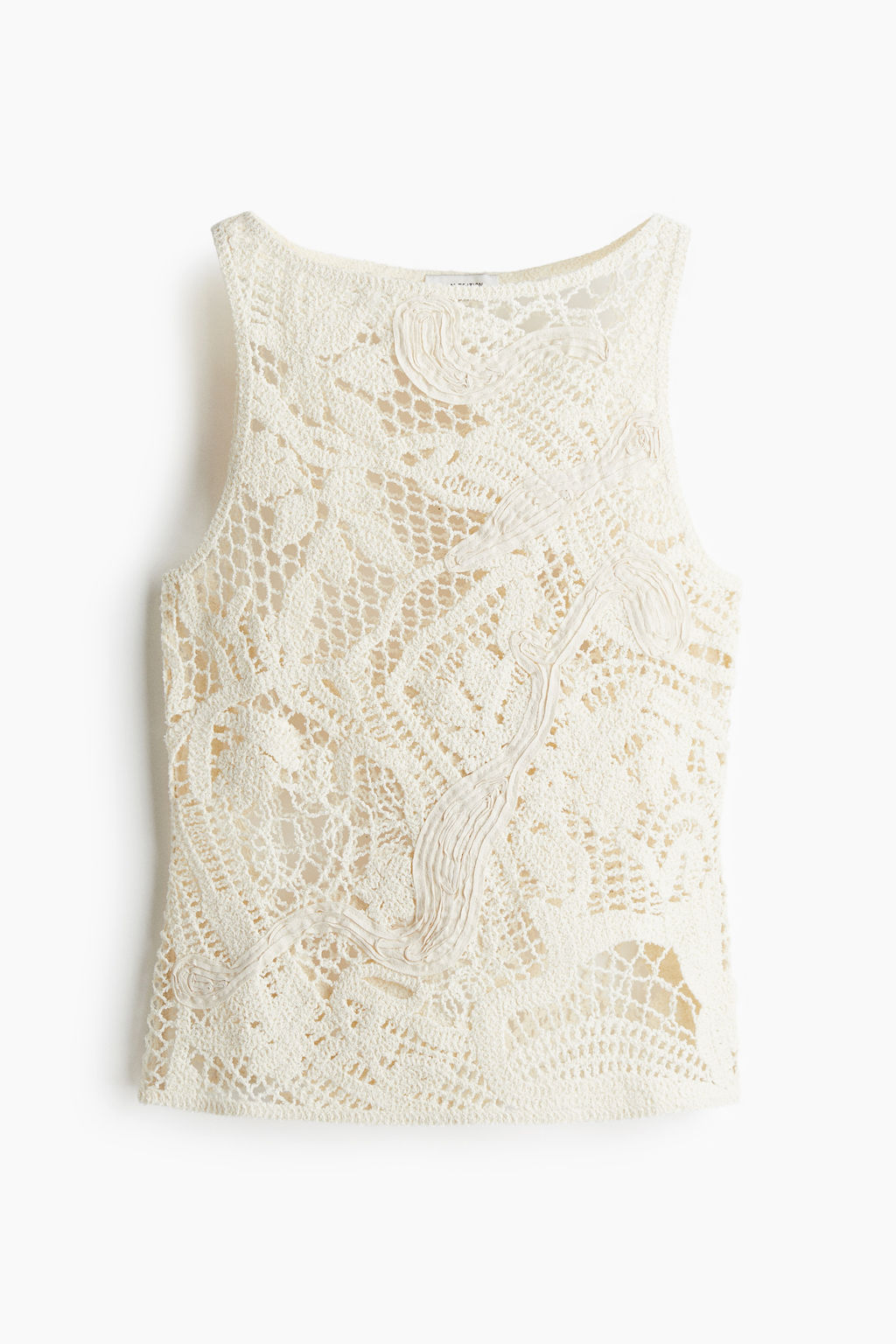 Top sin mangas efecto crochet - H&m фото 2