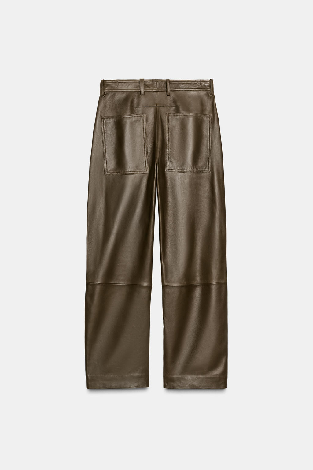 ZW COLLECTION LIMITED EDITION STRAIGHT LEATHER TROUSERS - Zara фото 3