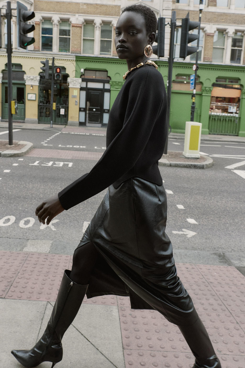 KNIT JUMPER WITH BEADED NECKLINE