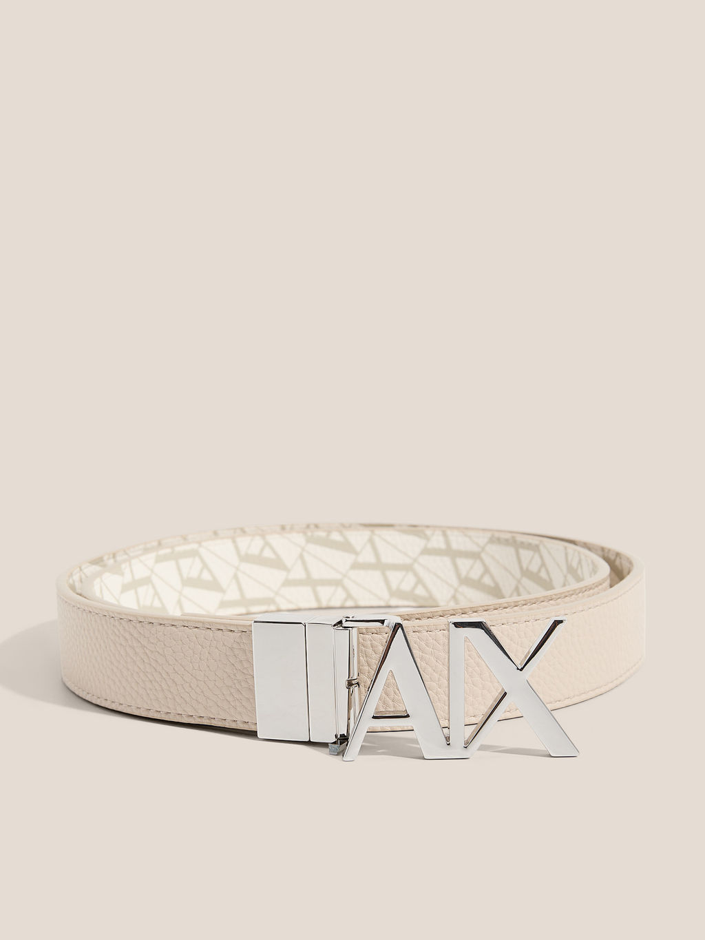Женский ремень ARMANI EXCHANGE Артикул 4363834, молочно-бежевый