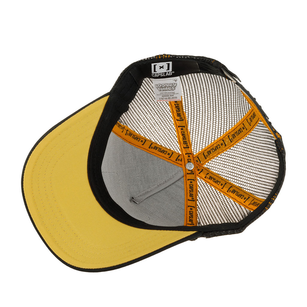 Детская бейсболка с сеточкой CAPSLAB арт. CL/LOO/3/DAF1 Junior Looney Tunes Daffy Duck (черный / желтый)