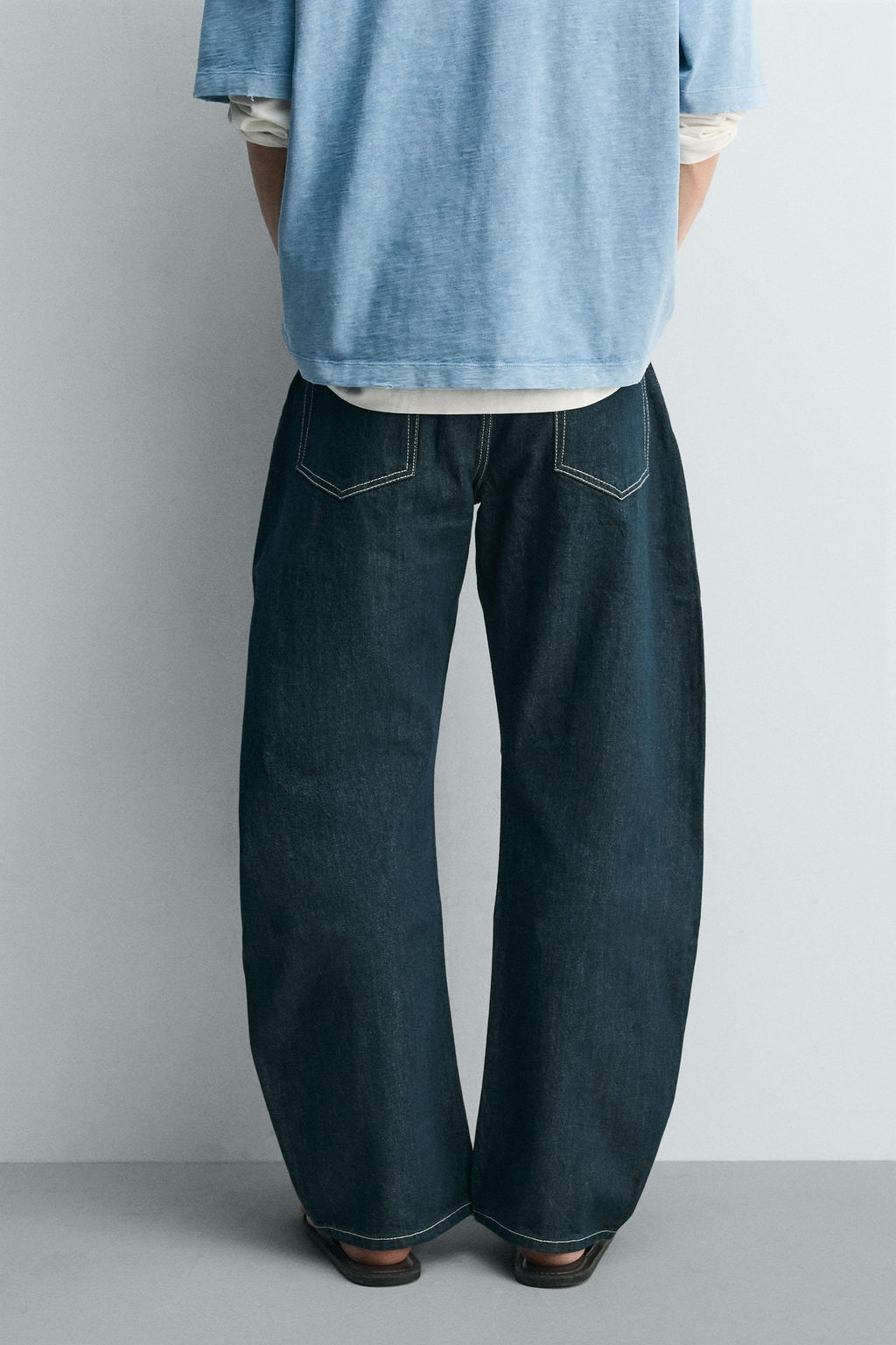 JEANS RELAXED BARREL FIT / ?ndigo - Zara фото 7