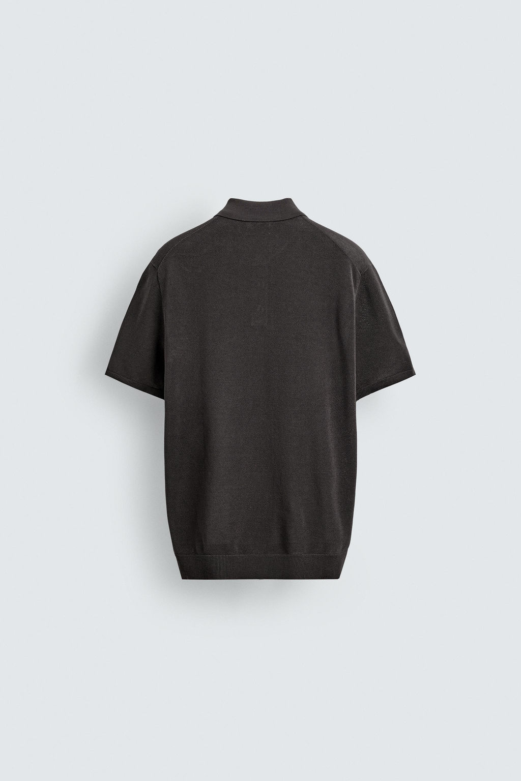 TEXTURED KNIT POLO SHIRT - Zara фото 8