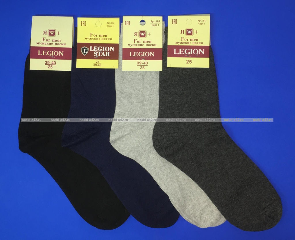 Цена за 10 пар. Легион носки мужские синие