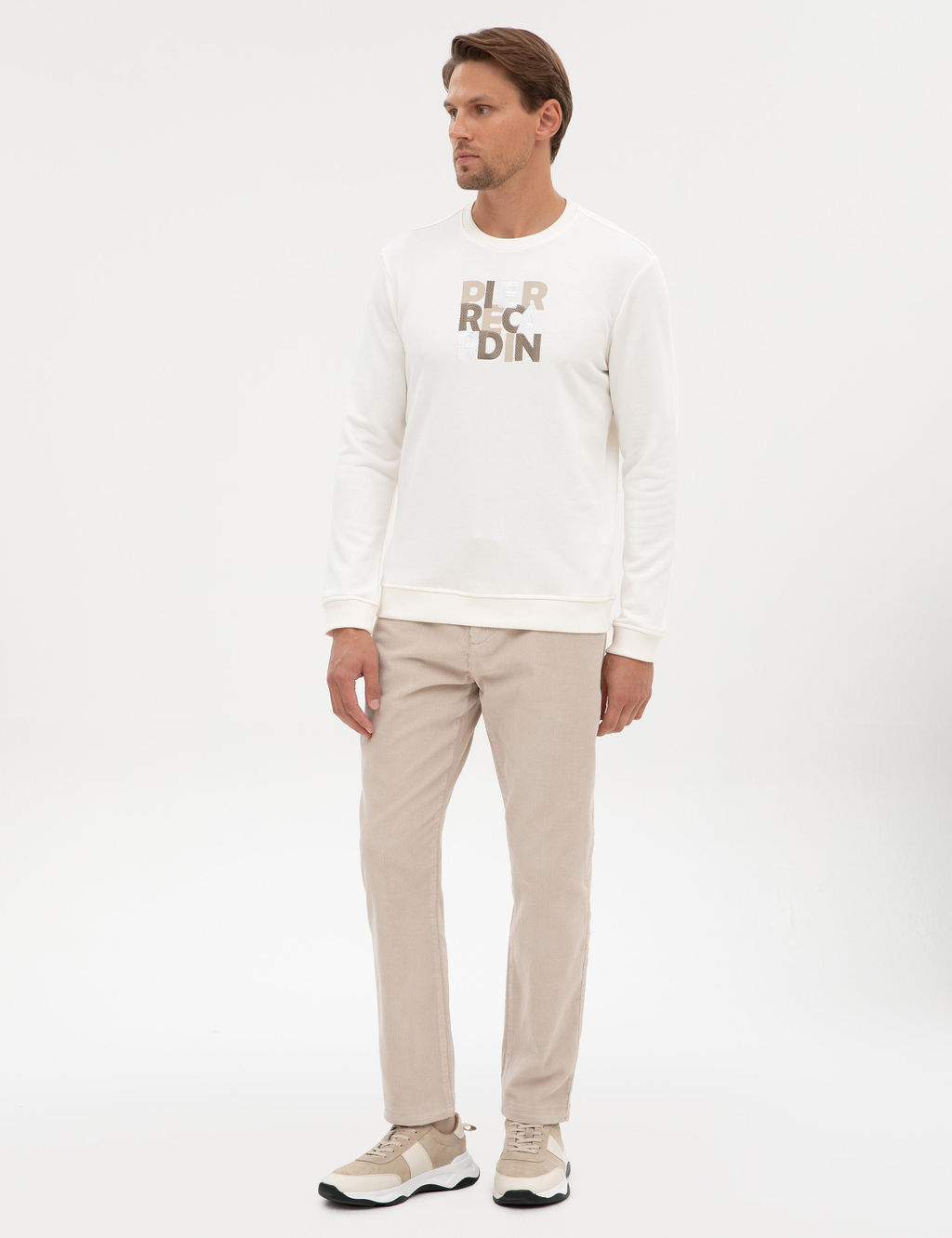 Bej Carrot Fit Beli Lastikli Kordonlu Kanvas Pantolon - Pierre cardin фото 3