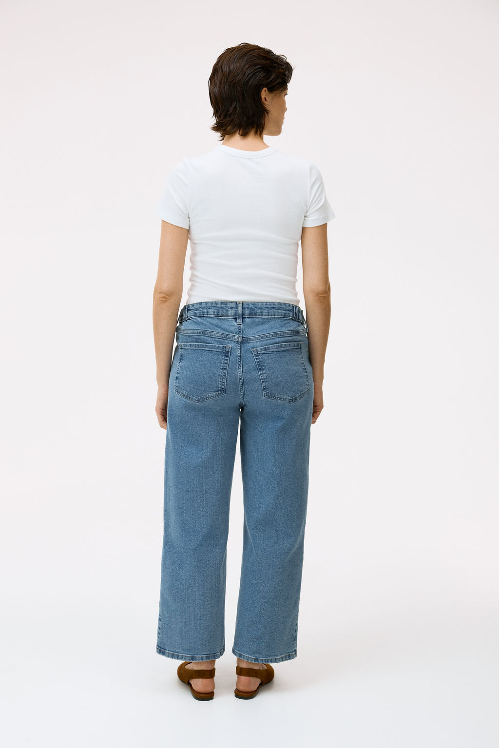 MAMA Wide Low Waist Ankle Jeans - H&m фото 9
