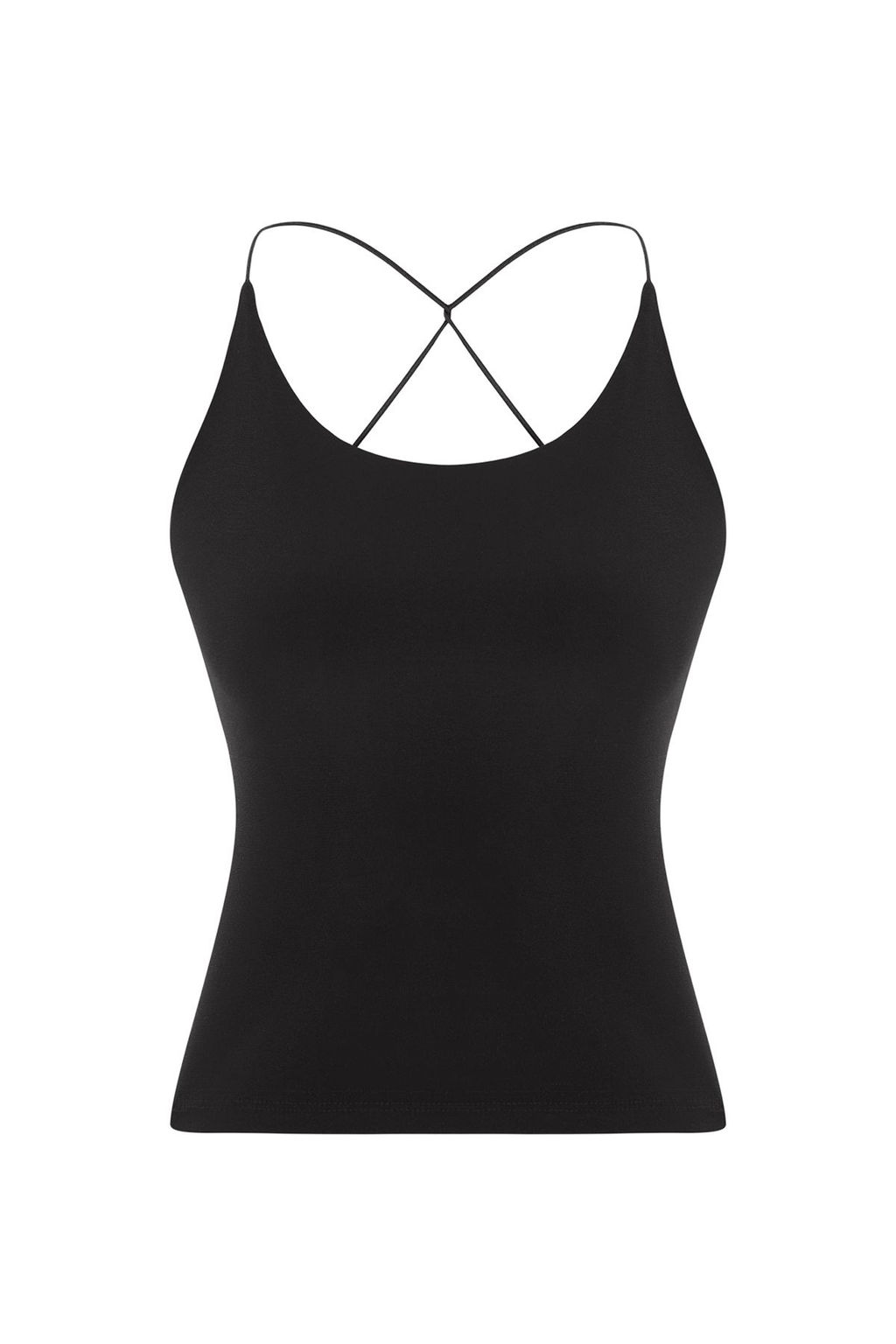 Trendyolmilla Murdum Ask?l? Capraz S?rt Detayl? Havuz Yaka Vucuda Oturan EsnekOrme Bluz TWOSS25BZ00287