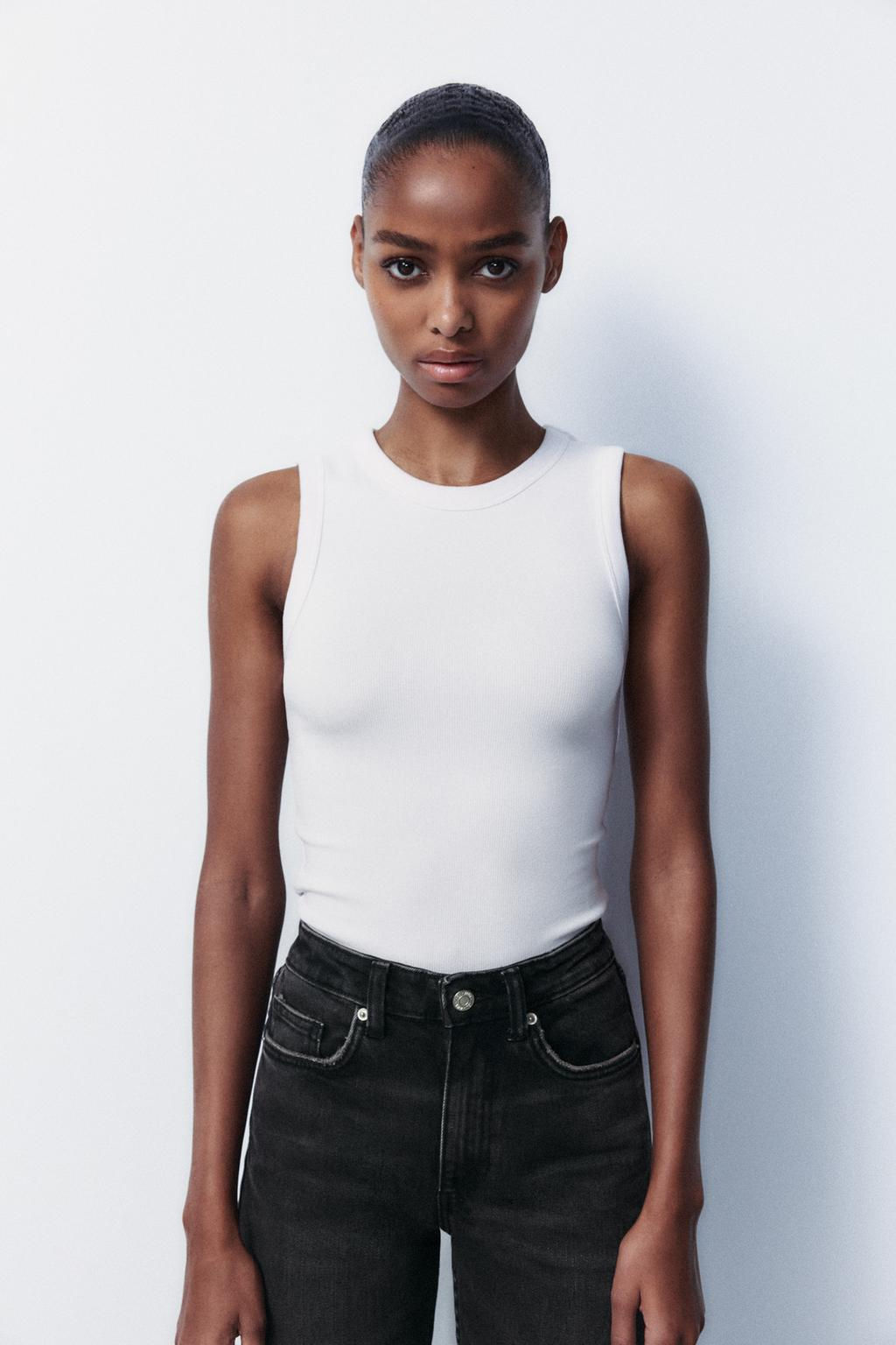 TRF CROPPED FLARE HIGH-WAIST JEANS - Zara фото 5