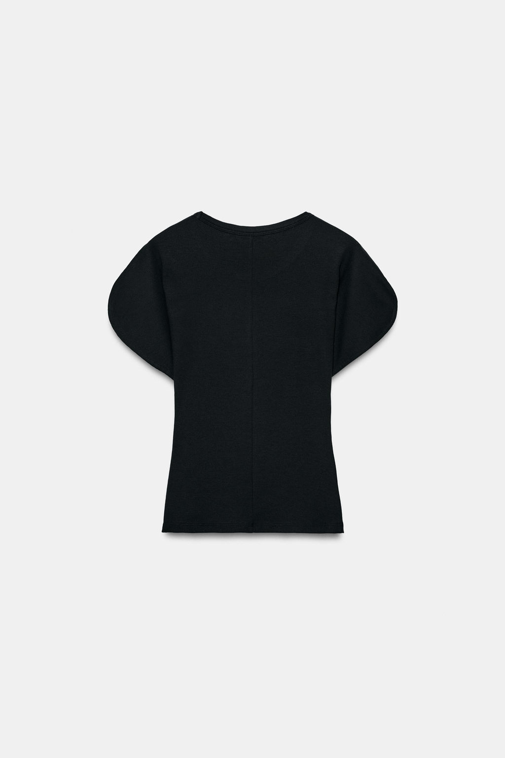 CAMISETA MANGA ABULLONADA / Negro