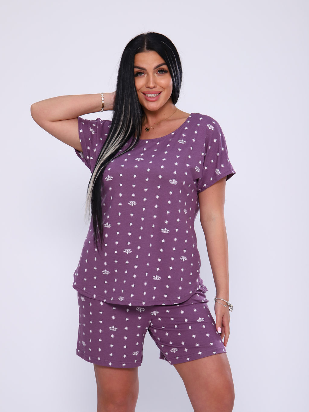 М398 Пижама Лакшери (сиреневый) - Иванушка-трикотаж фото 7