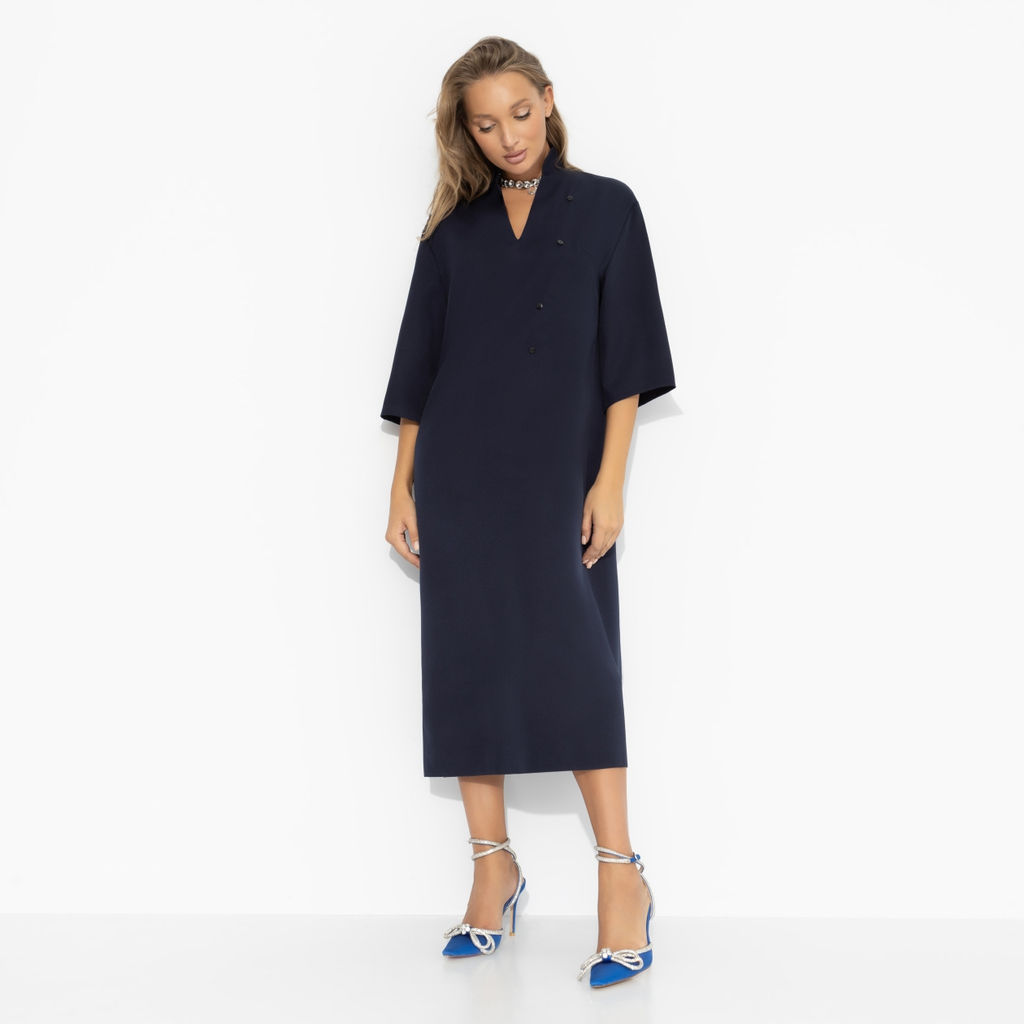 Платье со съемным декором, Сияние глянца (синее) - Charutti фото 6