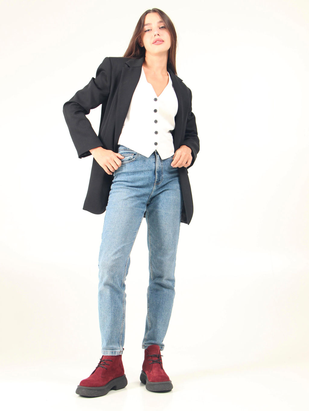 Ботинки 308.агатаbl. бордo замша/Байка