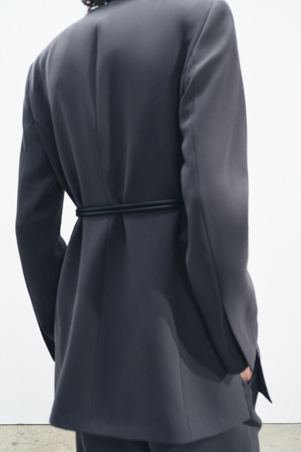 ZW COLLECTION BELTED BLAZER - Zara фото 9