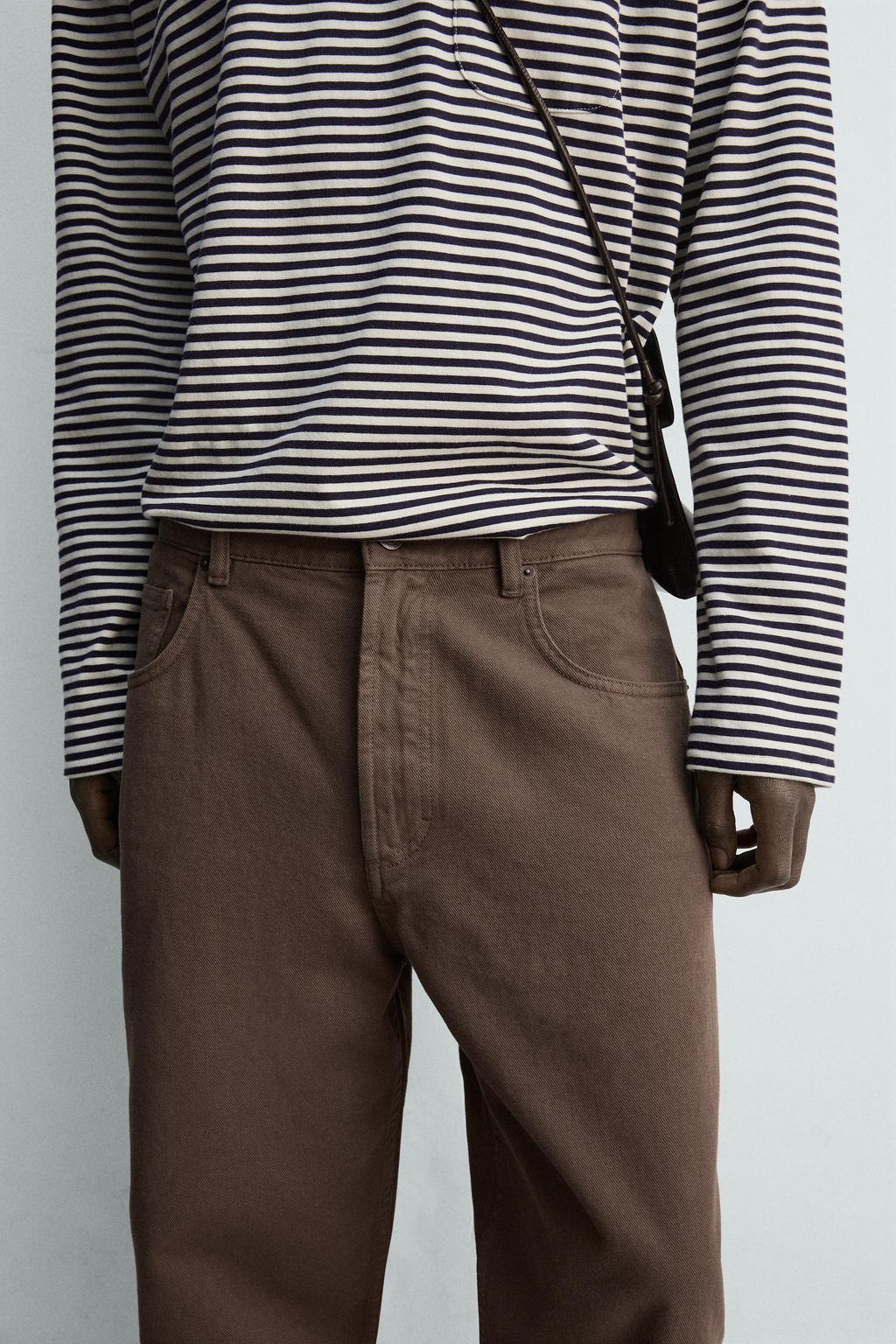 JEANS STRAIGHT FIT LAVADO / Marr?n / Topo - Zara фото 7