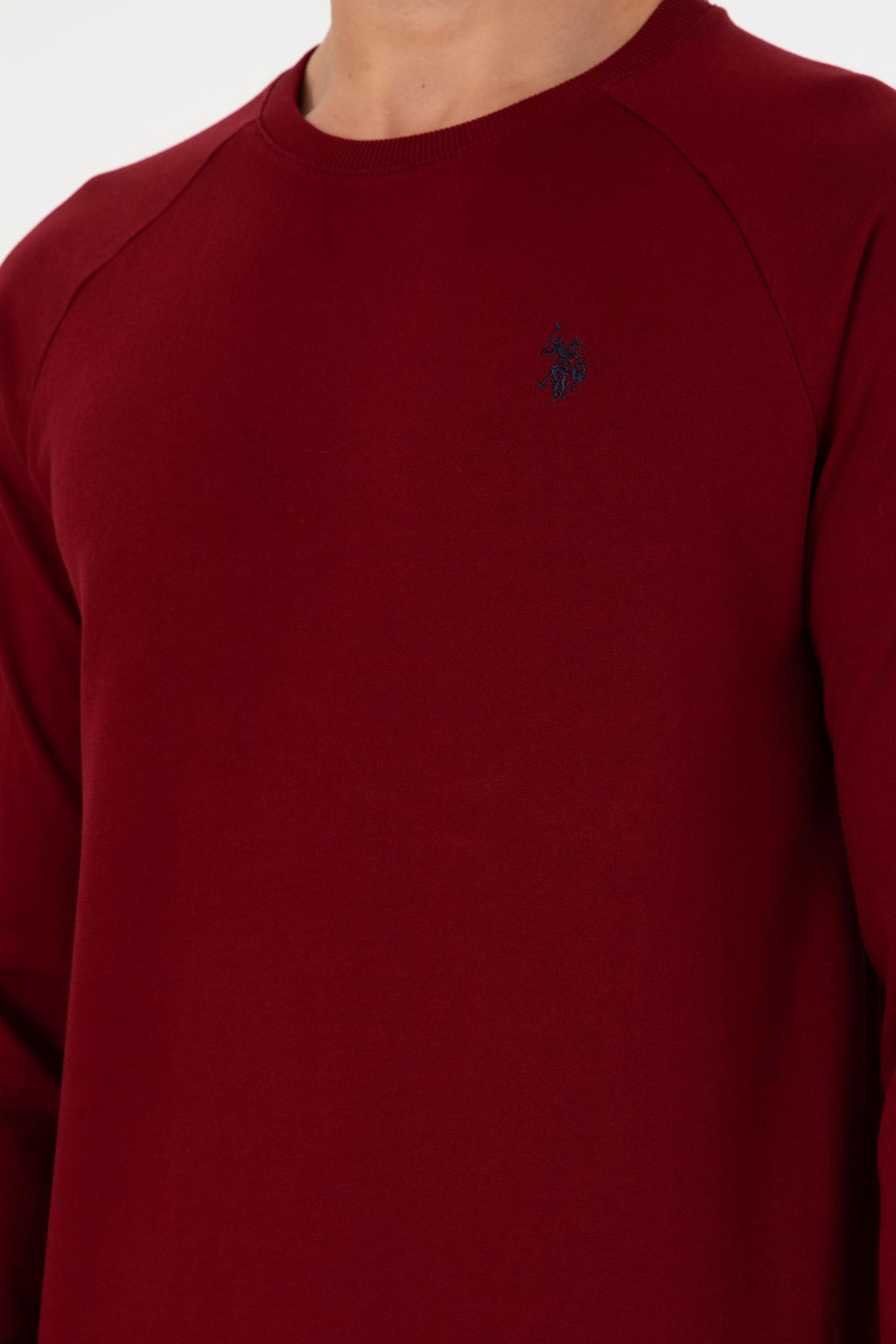 Свитшот мужской U.S. Polo Assn бордово-красный  фото 7