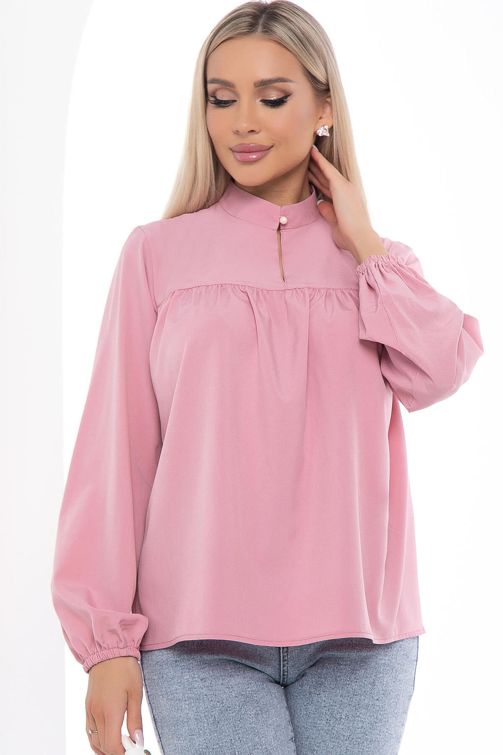 Блуза Тонкости стиля (розовая) Б8761 - Lt collection фото 6