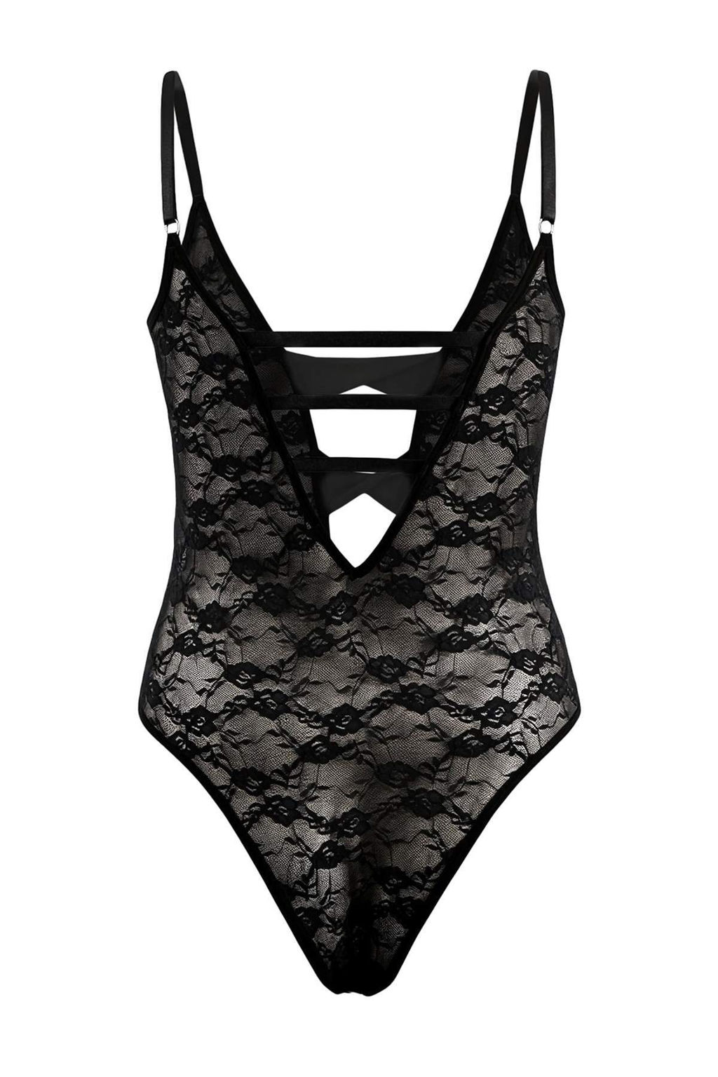 Siyah Dantel Fitted Cut Out Kaps?z Body THMSS26BD00004 - Trendyolmilla фото 2