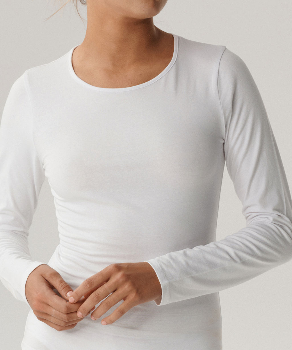 ATLANTIC BLV-200 Лонгслив Basic белый  фото 4