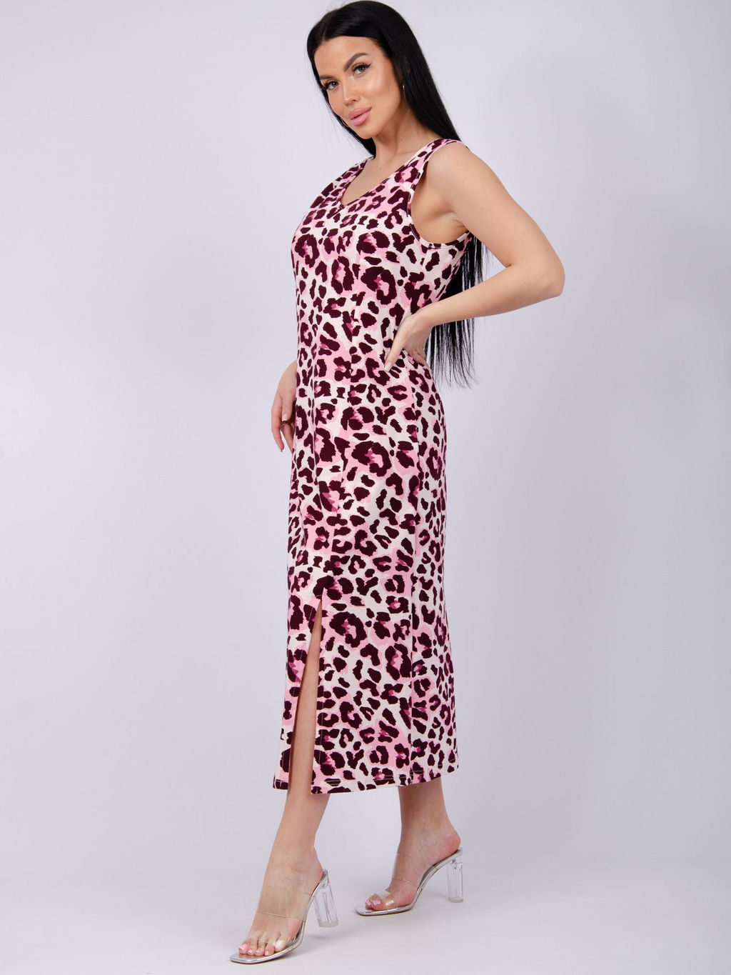 Туника Небо розовая, трикотаж - Малина фото 6