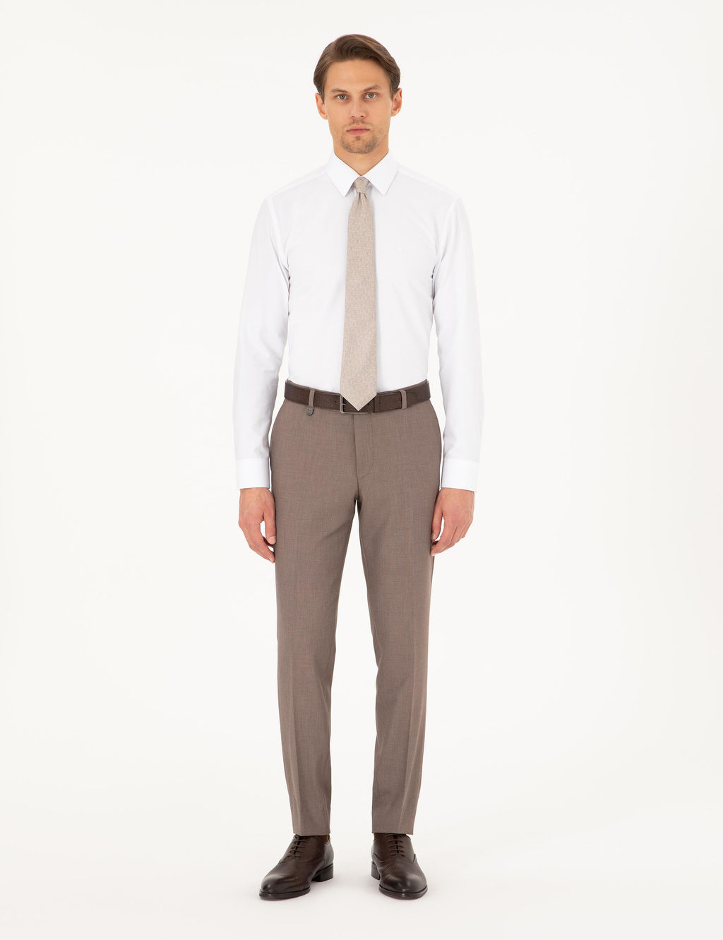 Beyaz Slim Fit Uzun Kollu Basic G_mlek - Pierre cardin фото 4