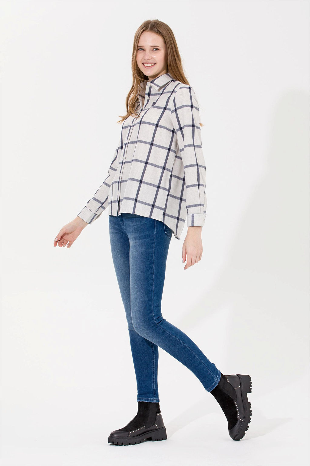 Женские темно-синие джинсовые брюки - U.s. polo assn фото 3