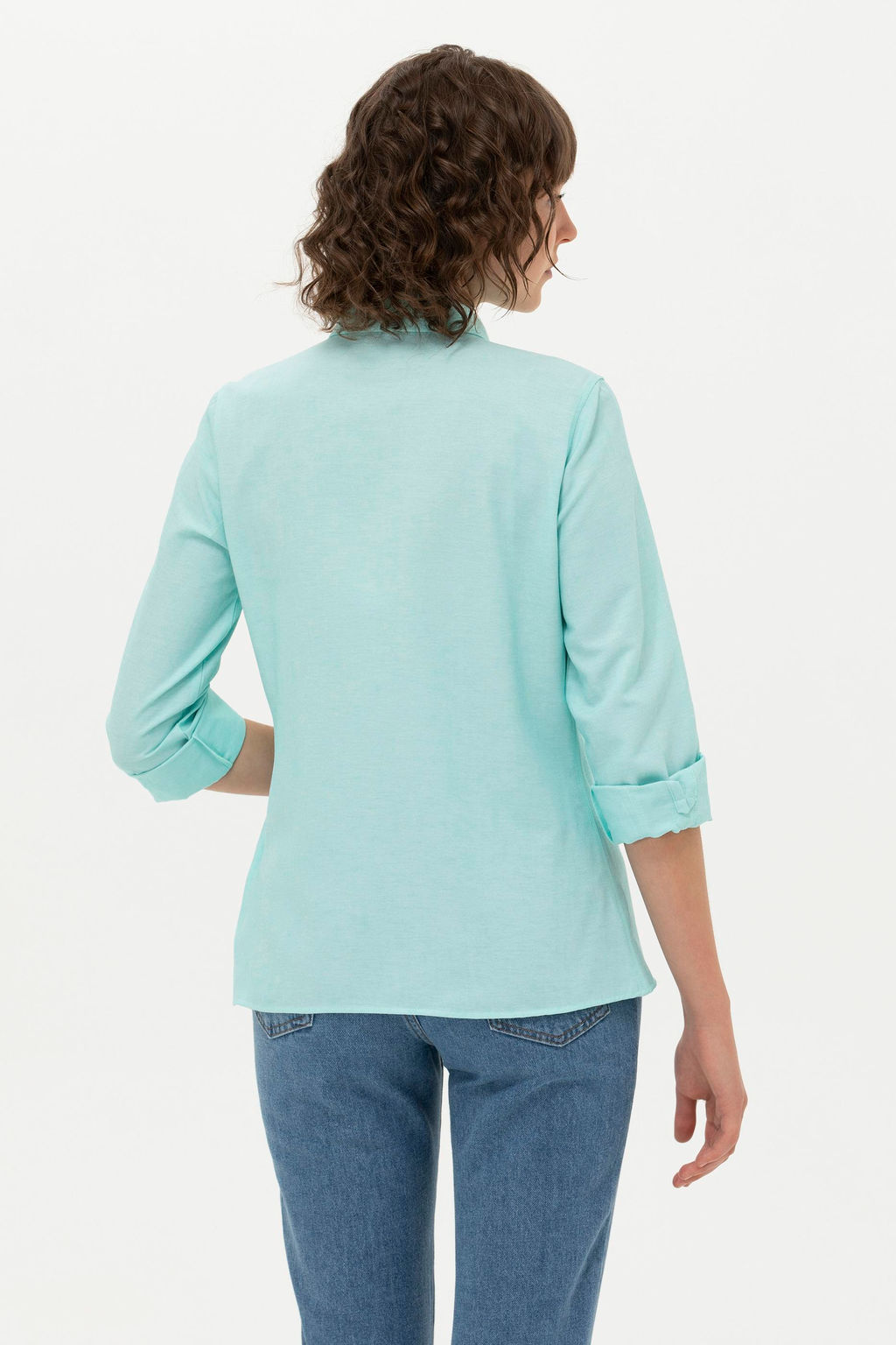 U. S. Polo Assn Женская мятная базовая рубашка с длинным рукавом - U.s. polo assn фото 5