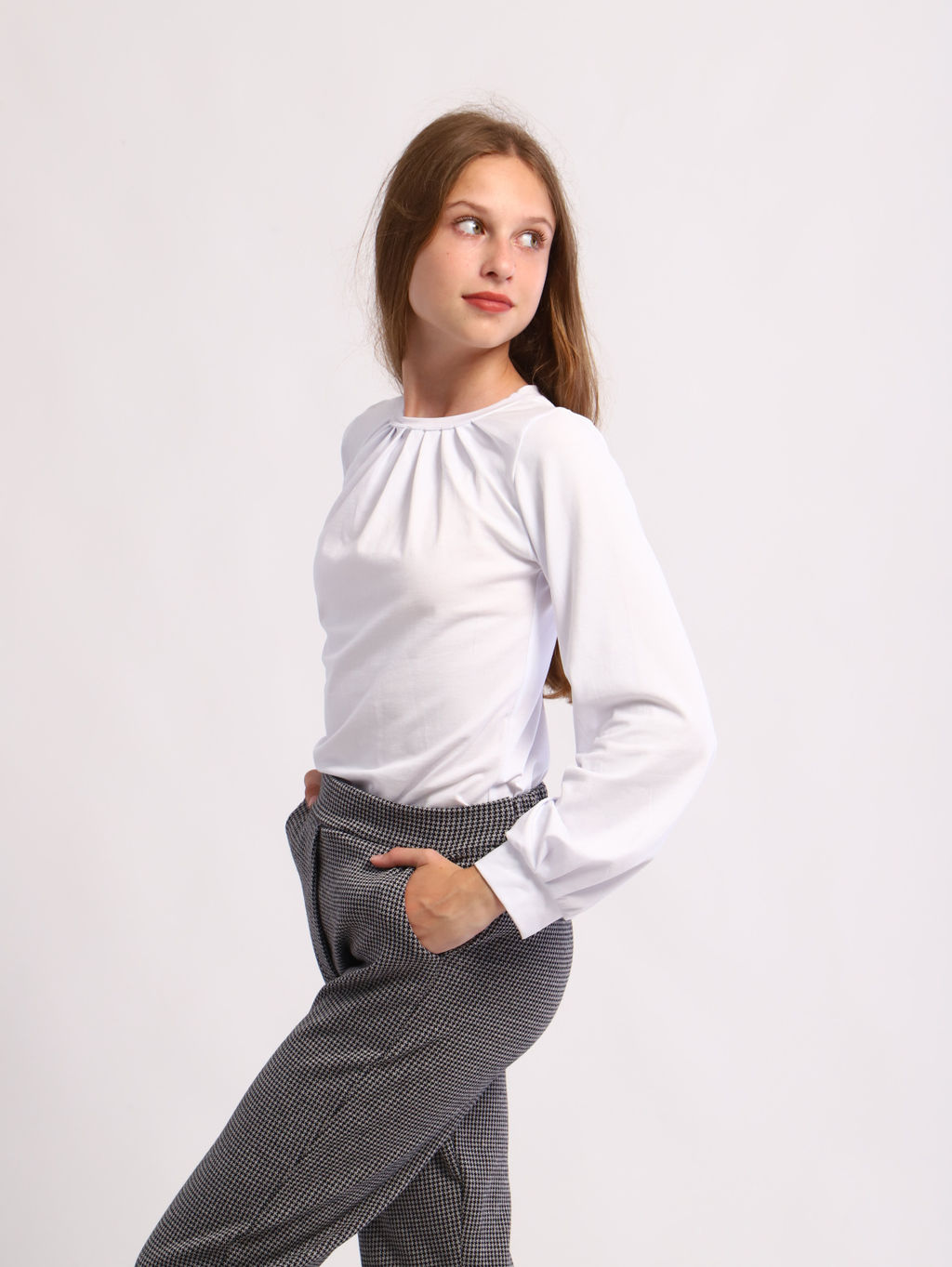 Лонгслив Амелия белый - Ладошки фото 6