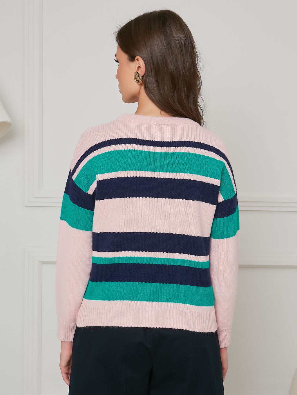 Джемпер в полоску вязаный - Stilla фото 5