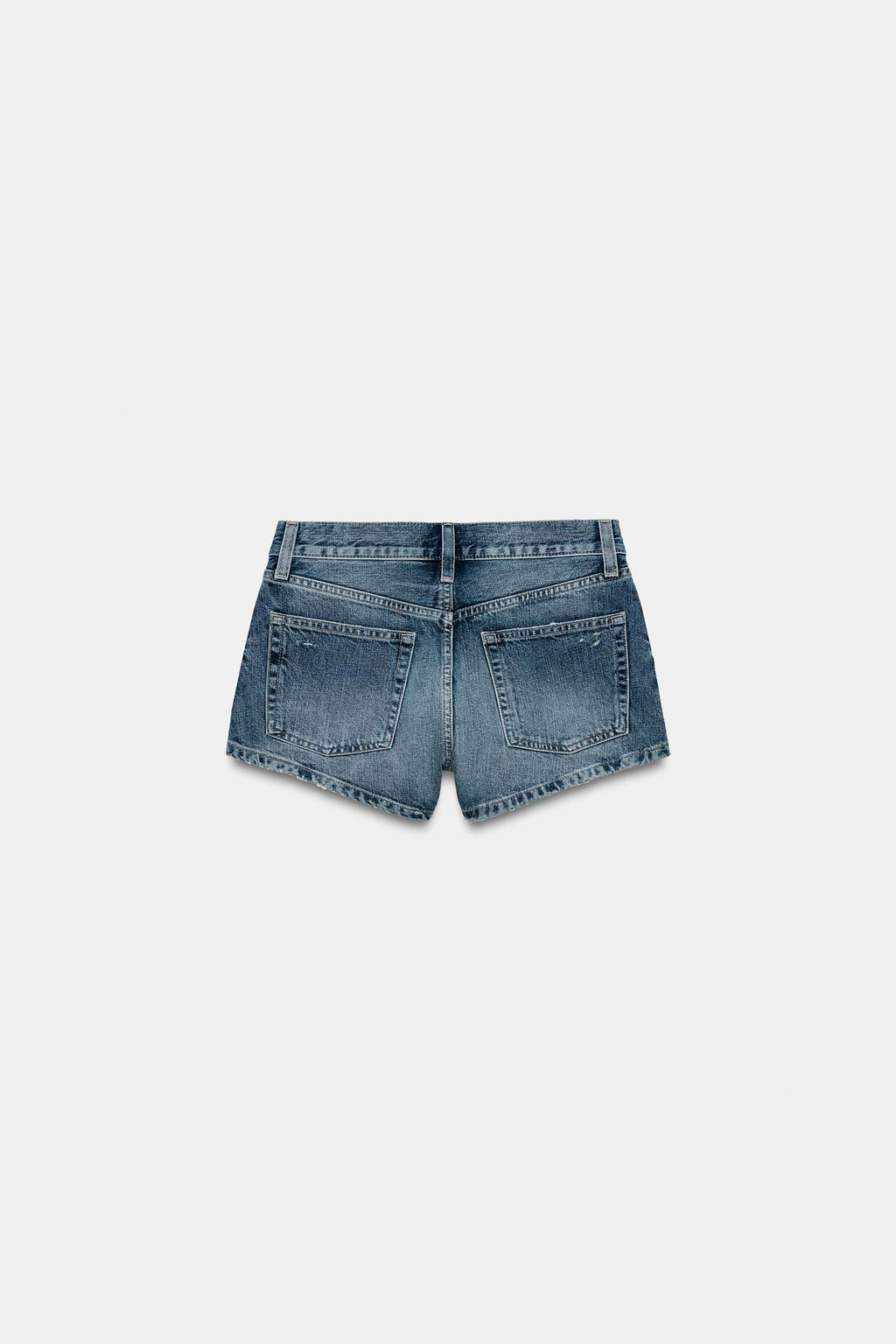 SHORTS MINI DENIM TRF CURVED TIRO ALTO / Azul - Zara фото 8