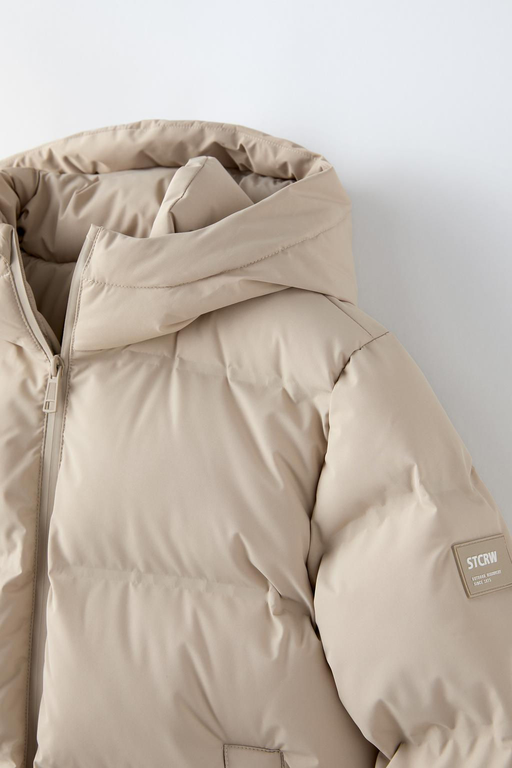 WATER-REPELLENT DOWN JACKET WITH LABEL - Zara фото 13