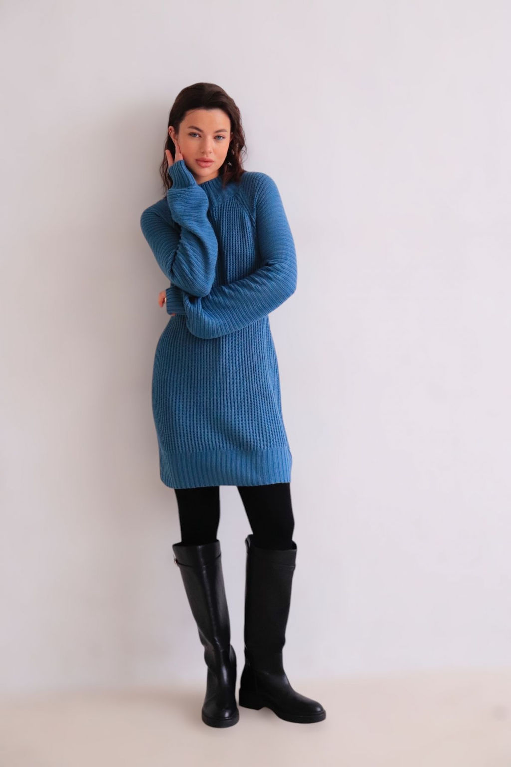 Martichelli Платье вязаное в цвете морской волны  фото 5